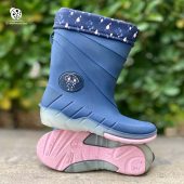 خرید رین بوت طرح ابر و باران Lupilu سرمه ای-صورتی