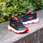 کفش جورابی 130 Waves مشکی-قرمز