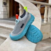 کفش جورابی 24282 BKG طوسی-آبی