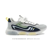 کفش اورجینال بافت سه خط Cool B01 AnnyBear طوسی-سرمه ای
