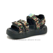 صندل بچگانه بند دار طرح چريکی مشکی | برند Lucky Kids-7466b | وارداتی - Image 3