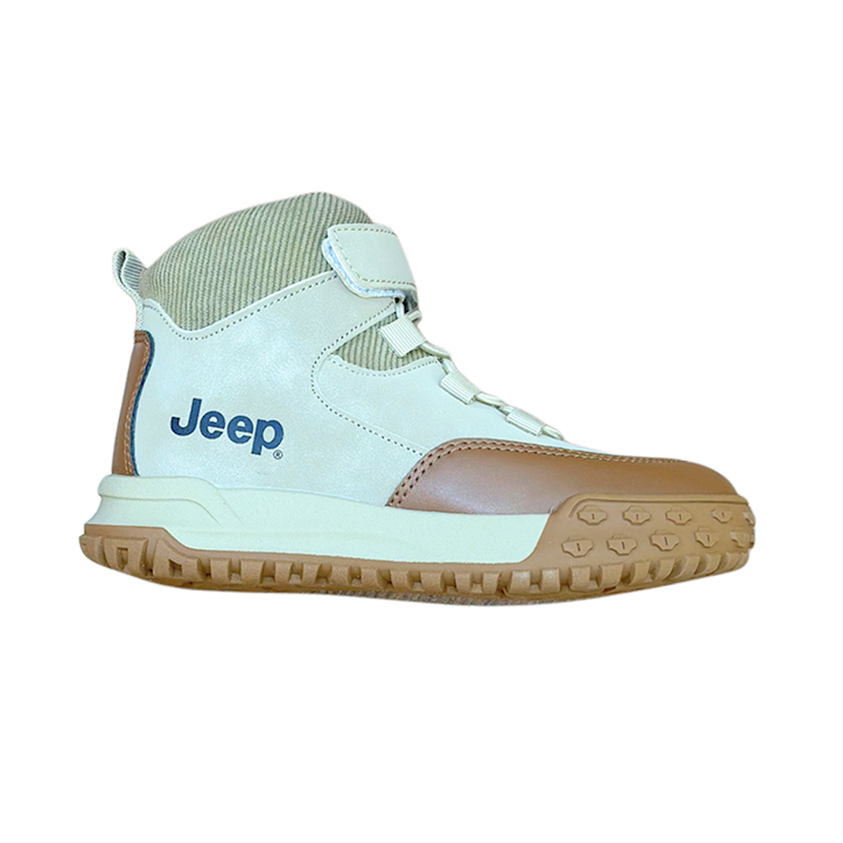 Jeep-DQ262-kerem-1 نیم ساق با کیفیت بچگانه مدل Dq262-1 برند Jeep - رنگ کرم - تصویر 1
