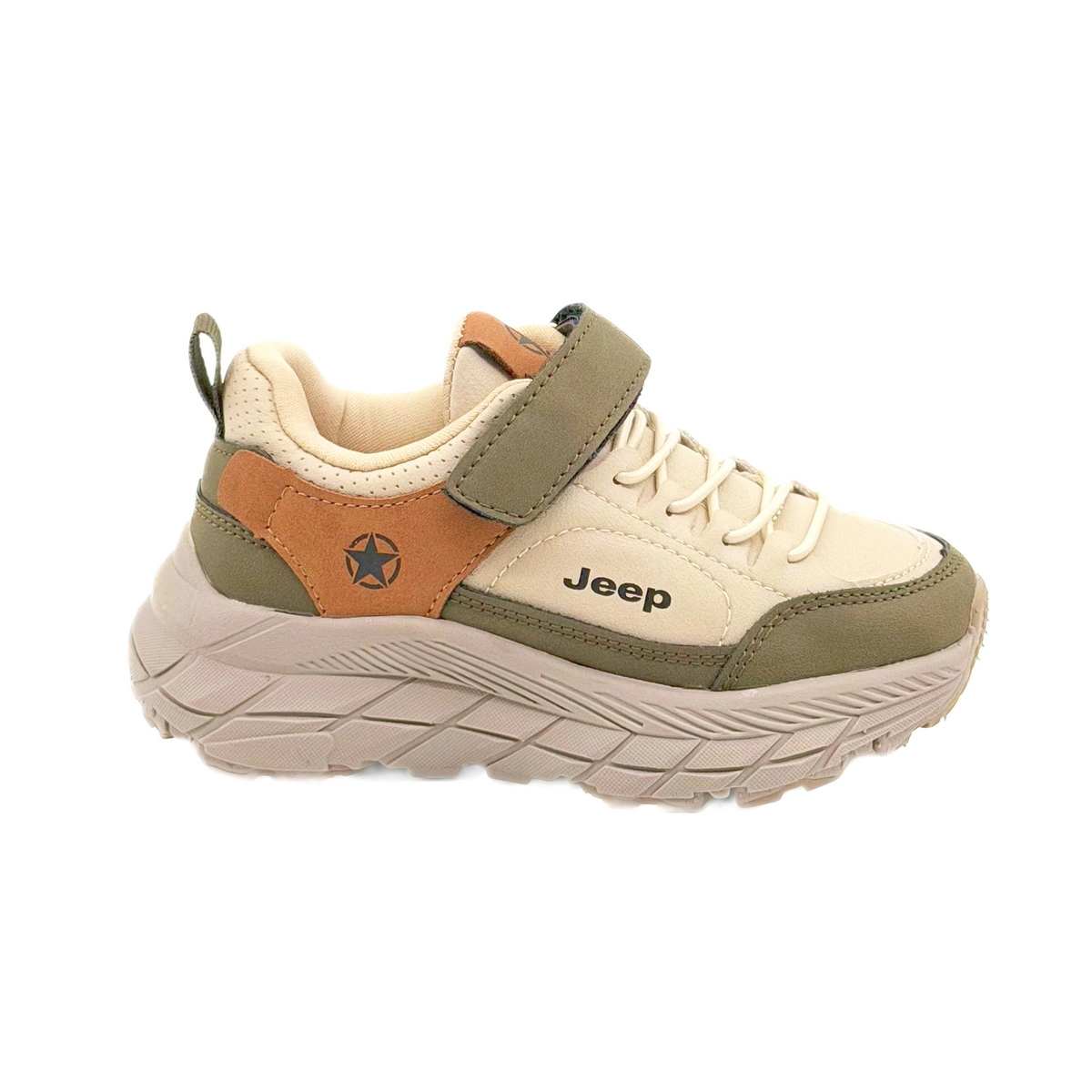 kafsh-sport-orginal-girl and boy-Z2828-8 Jeep-kerem sabz-1 کتانی اسپرت سبک و روزمره برند جیپ Jeep مدل Z2828-8 رنگ سبز - کرم - تصویر 1